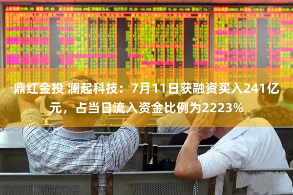 鼎红金投 澜起科技：7月11日获融资买入241亿元，占当日流入资金比例为2223%